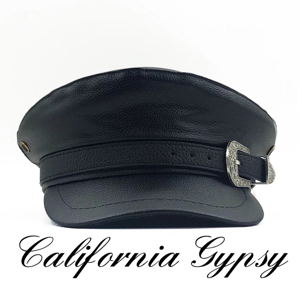 Gypsy Retro Newspaper Baker Boy Belt Hat - Picture 4 of 7